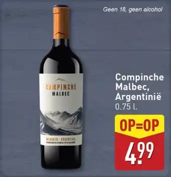 ALDI Compinche Malbec, Argentinië aanbieding