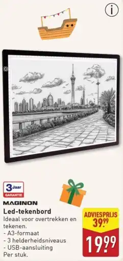 ALDI Maginon Led Tekenbord aanbieding