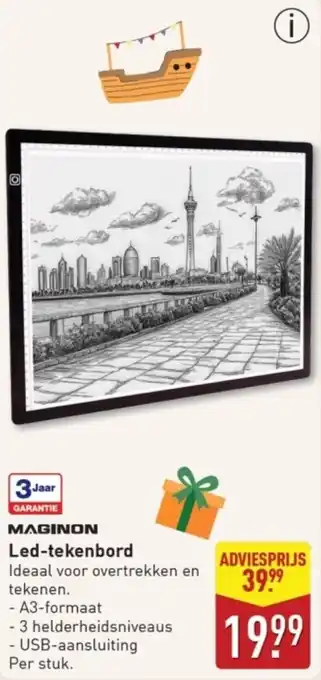 ALDI Maginon Led Tekenbord aanbieding