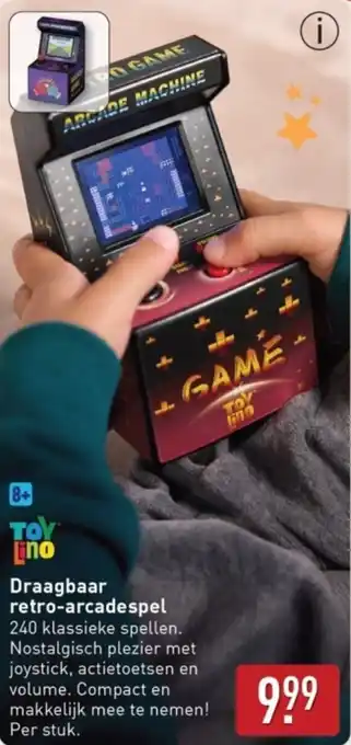 ALDI Draagbaar Retro Arcadespel aanbieding