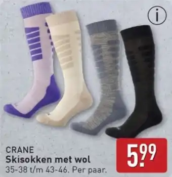 ALDI Crane Skisokken met wol aanbieding