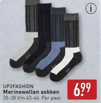 ALDI Up2fashion Merinowollen Sokken aanbieding