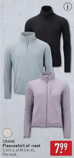 ALDI Crane Fleeceshirt of Vest aanbieding