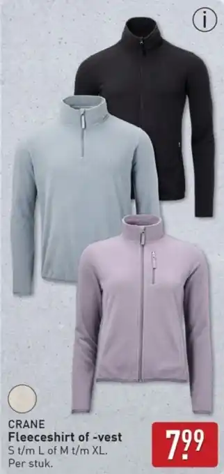 ALDI Crane Fleeceshirt of Vest aanbieding