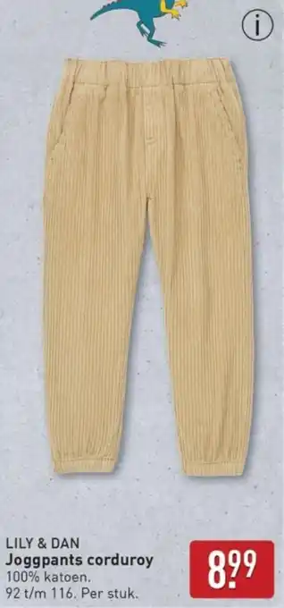ALDI Lily & Dan Joggpants Corduroy aanbieding