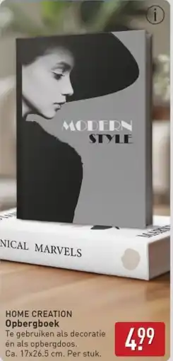 ALDI Home Creation Opbergboek aanbieding