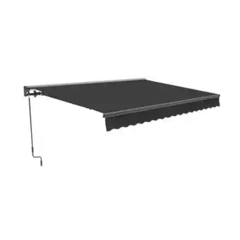 Praxis knikarmscherm handmatig antraciet 295x250cm aanbieding