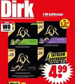 Dirk L'OR koffiecups aanbieding