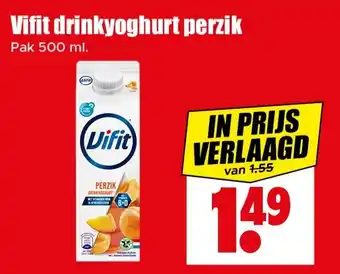 Dirk Vifit drinkyoghurt perzik aanbieding