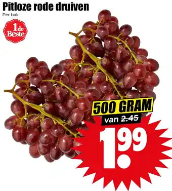 Dirk Pitloze rode druiven aanbieding