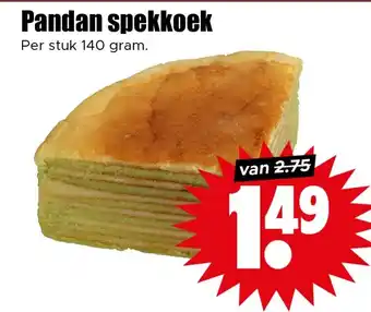Dirk Pandan spekkoek aanbieding