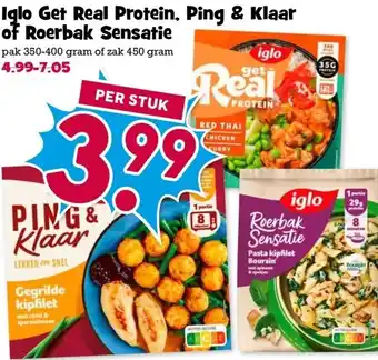 Boon`s Markt Iglo Get Real Protein, Ping & Klaar of Roerbak Sensatie aanbieding
