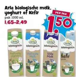 Boon`s Markt Arla biologische melk. yoghurt of Kefir aanbieding