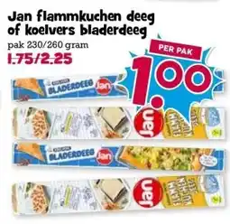Boon`s Markt Jan flammkuchen deeg of koelvers bladerdeeg aanbieding