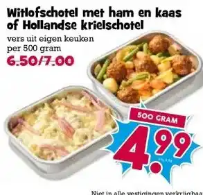 Boon`s Markt Witlofschotel met ham en kaas of Hollandse krielschotel aanbieding