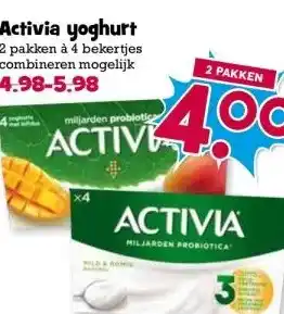 Boon`s Markt Activia yoghurt aanbieding