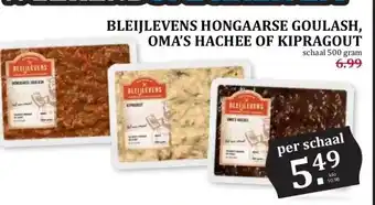 Boon`s Markt BLEIJLEVENS HONGAARSE GOULASH, OMA'S HACHEE OF KIPRAGOUT aanbieding