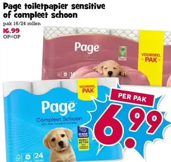 Boon`s Markt Page toiletpapier sensitive of compleet schoon aanbieding