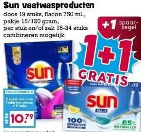 Boon`s Markt Sun vaatwasproducten aanbieding