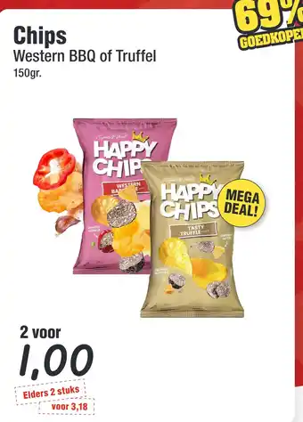 Budget Food Chips Western BBQ of Truffel aanbieding