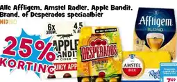 Boon`s Markt Alle Affligem, Amstel Radler, Apple Bandit. Brand, of Desperados speciaalbier aanbieding