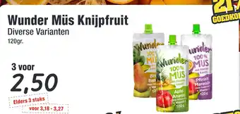Budget Food Wunder Müs Knijpfruit aanbieding