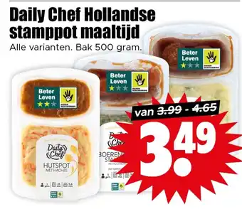 Dirk Daily Chef Hollandse stamppot maaltijd aanbieding