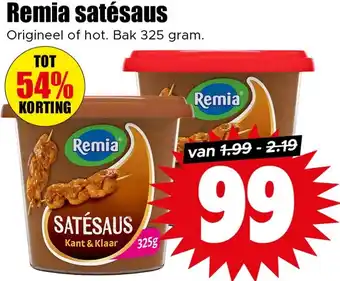Dirk Remia satésaus aanbieding