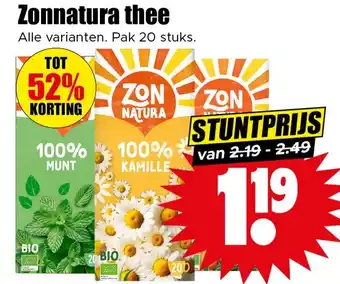 Dirk Zonnatura thee aanbieding