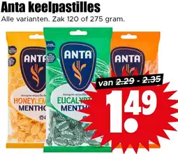 Dirk Anta keelpastilles aanbieding
