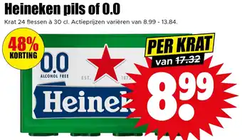 Dirk Heineken pils of 0.0 aanbieding