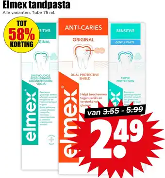 Dirk Elmex tandpasta aanbieding