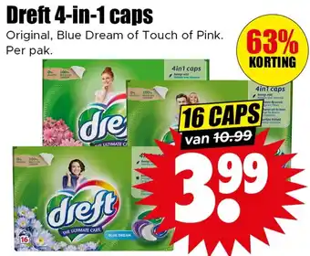 Dirk Dreft 4-in-1 caps aanbieding