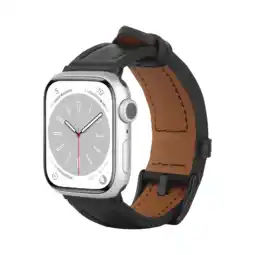 MediaMarkt Just In Case Timeless Leather Strap Apple Watch 45-49 Mm Horlogebandje Zwart aanbieding