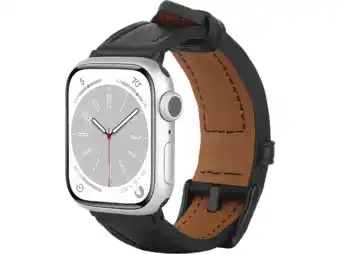 MediaMarkt Just In Case Timeless Leather Strap Apple Watch 40-42 Mm Horlogebandje Zwart aanbieding