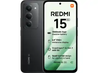 MediaMarkt Xiaomi Redmi 15 - 256 Gb Zwart aanbieding