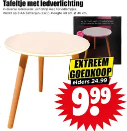 Dirk Tafeltje met ledverlichting aanbieding