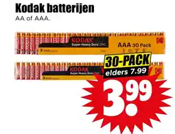 Dirk Kodak batterijen aanbieding