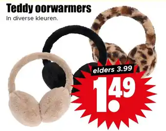 Dirk Teddy oorwarmers aanbieding