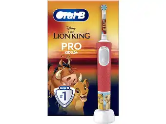 MediaMarkt Oral-b Tandenborstel Kids Pro 3+ Lion King Elektrische Tandenborstel Rood aanbieding