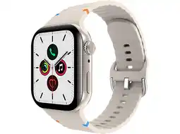 MediaMarkt Just In Case Activeflex Apple Watch 40/41/42mm Horlogebandje Ivoor aanbieding
