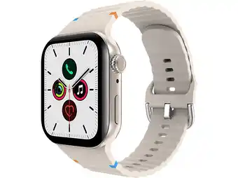MediaMarkt Just In Case Activeflex Apple Watch 40/41/42mm Horlogebandje Ivoor aanbieding