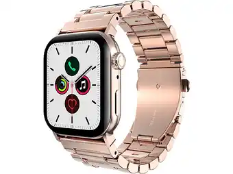 MediaMarkt Just In Case Primesteel Strap Apple Watch 44-49mm Horlogebandje Rose Goud aanbieding