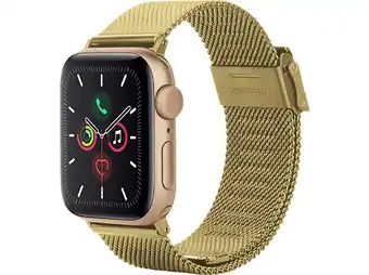 MediaMarkt Just In Case Silksteel Strap Apple Watch 44-49mm Horlogebandje Goud aanbieding