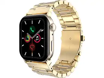 MediaMarkt Just In Case Primesteel Strap Apple Watch 44-49mm Horlogebandje Goud aanbieding