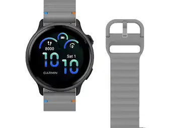 MediaMarkt Just In Case Activeflex Garmin Vivoactive 6 / 5 Horlogebandje Grijs aanbieding