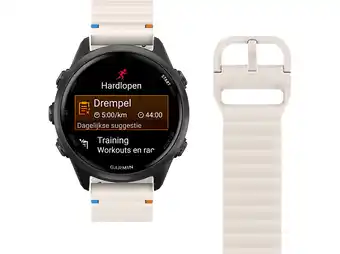 MediaMarkt Just In Case Activeflex Garmin Erunner 55 / 165 570 (42mm) Horlogebandje Ivoor aanbieding