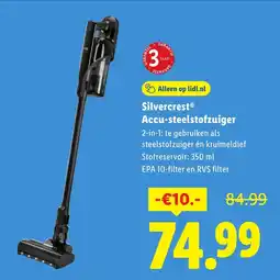 Lidl Silvercrest Accu-steelstofzuiger aanbieding