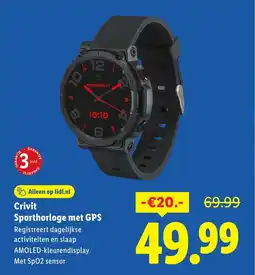Lidl Crivit Sporthorloge met GPS aanbieding