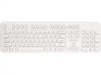 MediaMarkt Qware Home Office Draadloos Toetsenbord (bradford) Wit aanbieding